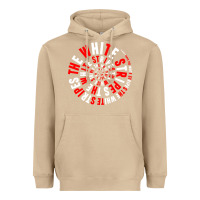 Mushroom White Stripes Heavyweight Hoodie - linhVisuals