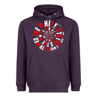 Plum White Stripes Heavyweight Hoodie - linhVisuals