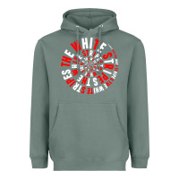 Sage White Stripes Heavyweight Hoodie - linhVisuals