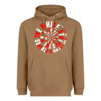 Toasted Coconut White Stripes Heavyweight Hoodie - linhVisuals