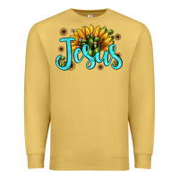 Antique Gold jesus sunflower Premium Sweatshirt - JahusDesignShop