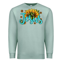 Seafoam jesus sunflower Premium Sweatshirt - JahusDesignShop