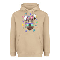 Mushroom rhino easter bunny ears funny easter eggs hunting sweatshirt Heavyweight Hoodie - linhVisuals