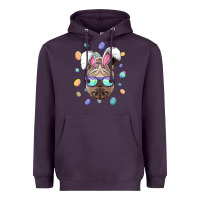 Plum rhino easter bunny ears funny easter eggs hunting sweatshirt Heavyweight Hoodie - linhVisuals