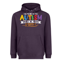 Plum someone with autism makes me proud Heavyweight Hoodie - linhVisuals