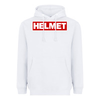 White Meantime Helmet Heavyweight Hoodie - linhVisuals