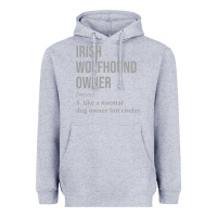 Heather Grey irish wolfhound dog funny classic Heavyweight Hoodie - linhVisuals