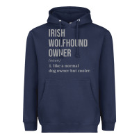 Navy irish wolfhound dog funny classic Heavyweight Hoodie - linhVisuals