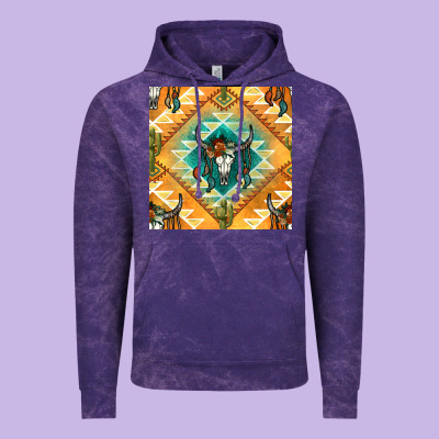 Native American Aztec Seamless Pattern Vintage Hoodie Designed By Bundleandbundleshop