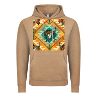 Vintage Coffee native american aztec seamless pattern Vintage Hoodie - BundleAndBundleShop