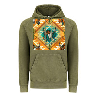 Vintage Olive native american aztec seamless pattern Vintage Hoodie - BundleAndBundleShop