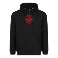Black compass Heavyweight Hoodie - linhVisuals