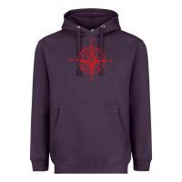 Plum compass Heavyweight Hoodie - linhVisuals