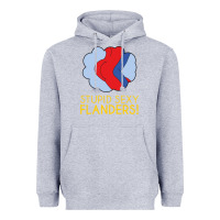 Heather Grey stupid sexy flanders! Heavyweight Hoodie - linhVisuals