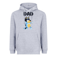 Heather Grey Bluey Dad Heavyweight Hoodie - linhVisuals
