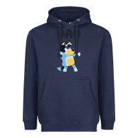 Navy Bluey Dad Heavyweight Hoodie - linhVisuals