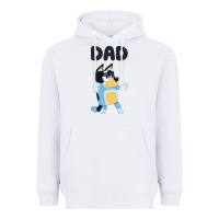 White Bluey Dad Heavyweight Hoodie - linhVisuals