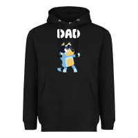Black Bluey Dad Heavyweight Hoodie - linhVisuals