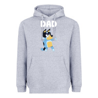 Heather Grey Bluey Dad Heavyweight Hoodie - linhVisuals