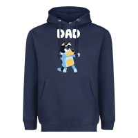 Navy Bluey Dad Heavyweight Hoodie - linhVisuals