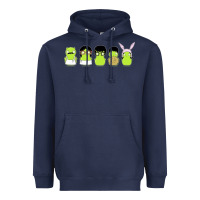 Navy newbobs burgers Heavyweight Hoodie - linhVisuals