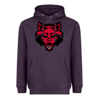 Plum DEVIL - RED WOLVES FOOTBALL SOCCER STATE MEN Heavyweight Hoodie - linhVisuals