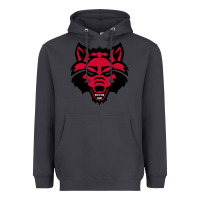 Smoke DEVIL - RED WOLVES FOOTBALL SOCCER STATE MEN Heavyweight Hoodie - linhVisuals