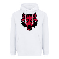 White DEVIL - RED WOLVES FOOTBALL SOCCER STATE MEN Heavyweight Hoodie - linhVisuals