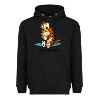Black newcalvin and hobbes [tyellow] Heavyweight Hoodie - linhVisuals
