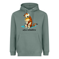 Sage newcalvin and hobbes [tyellow] Heavyweight Hoodie - linhVisuals