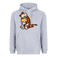 Heather Grey newcalvin and hobbes 04 Heavyweight Hoodie - linhVisuals