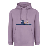 Lavender newcalvin and hobbes night star tardis Heavyweight Hoodie - linhVisuals