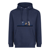 Navy newcalvin and hobbes night star tardis Heavyweight Hoodie - linhVisuals