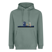Sage newcalvin and hobbes night star tardis Heavyweight Hoodie - linhVisuals