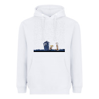 White newcalvin and hobbes night star tardis Heavyweight Hoodie - linhVisuals