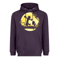 Plum newcalvin and hobbes no worries Heavyweight Hoodie - linhVisuals