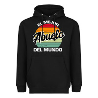 Black el mejor abuelo del mundo grandfather sweatshirt Heavyweight Hoodie - linhVisuals