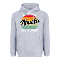 Heather Grey el mejor abuelo del mundo grandfather sweatshirt Heavyweight Hoodie - linhVisuals