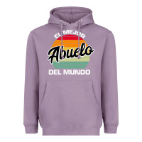 Lavender el mejor abuelo del mundo grandfather sweatshirt Heavyweight Hoodie - linhVisuals