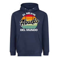 Navy el mejor abuelo del mundo grandfather sweatshirt Heavyweight Hoodie - linhVisuals