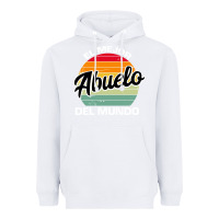 White el mejor abuelo del mundo grandfather sweatshirt Heavyweight Hoodie - linhVisuals