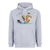 Heather Grey newcalvin and hobbes sing 09 Heavyweight Hoodie - linhVisuals