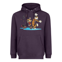 Plum newcalvin and hobbes sing 09 Heavyweight Hoodie - linhVisuals