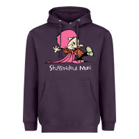 Plum newcalvin and hobbes stupendous man Heavyweight Hoodie - linhVisuals