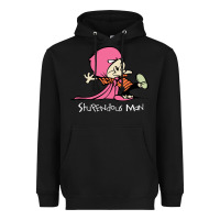 Black newcalvin and hobbes stupendous man Heavyweight Hoodie - linhVisuals