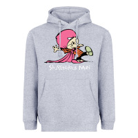 Heather Grey newcalvin and hobbes stupendous man Heavyweight Hoodie - linhVisuals