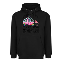 Black newcamper queen classy sassy and a bit smart assy Heavyweight Hoodie - linhVisuals