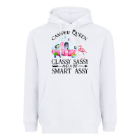 White newcamper queen classy sassy and a bit smart assy Heavyweight Hoodie - linhVisuals