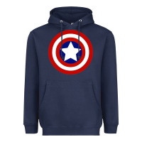 Navy newcaptain america Heavyweight Hoodie - linhVisuals