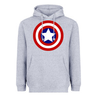 Heather Grey newcaptain america Heavyweight Hoodie - linhVisuals